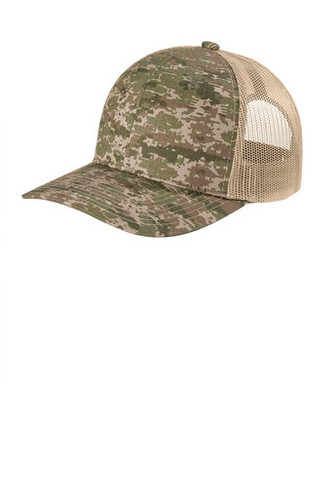 Port Authority ® Digi Camo Snapback Trucker Cap front