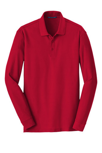 Port Authority® Long Sleeve Core Classic Pique Polo front