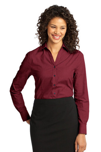 Port Authority® Women's Crosshatch Easy Care Shirt