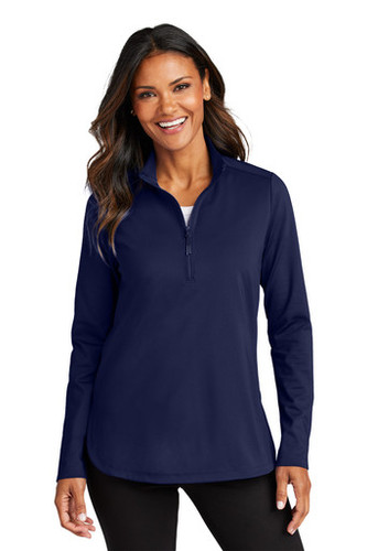 Port Authority® Women's C-FREE® Double Knit 1/4-Zip model front