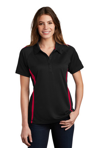 Sport-Tek® Women's PosiCharge® Micro-Mesh Colorblock Polo model front