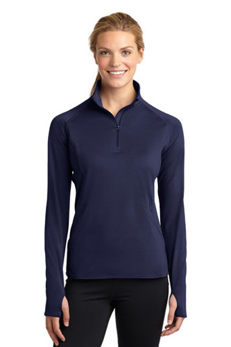 Sport-Tek® Women's Sport-Wick® Stretch 1/4-Zip Pullover model front