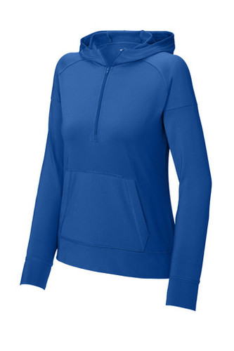 Sport-Tek® Women's Sport-Wick® Stretch 1/2-Zip Hoodie front