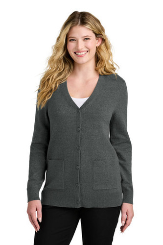 Women's Easy Care Button Up Cardigan model front view