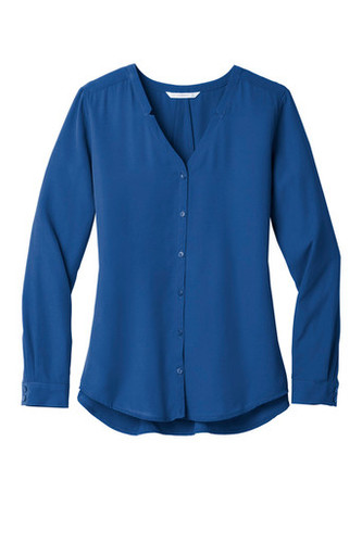 Port Authority® Women's Long Sleeve Button-Front Blouse