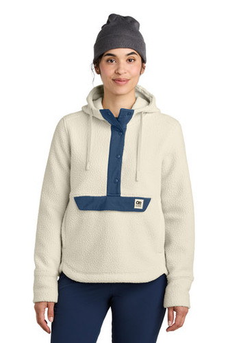 LIMITED EDITION Outdoor Research® Women's Packwood Fleece Pullover Hoodie model front