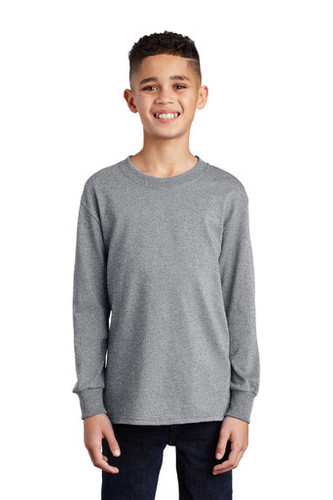 Port & Company® Youth Long Sleeve Core Cotton Tee