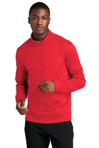 Port & Company® Performance Fleece 1/4-Zip Pullover Sweatshirt model front