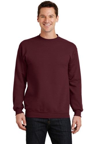 Port & Company® - Core Fleece Crewneck Sweatshirt in maroon 