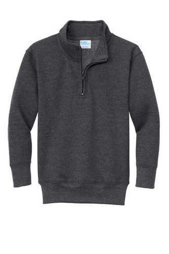 Port & Company® Youth Core Fleece 1/4-Zip Pullover Sweatshirt front