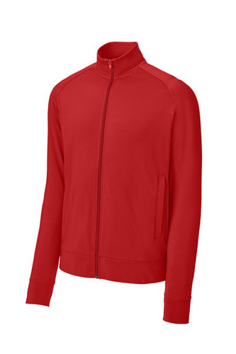 Red product only Sport-Tek® Sport-Wick® Stretch Full-Zip Cadet Jacket