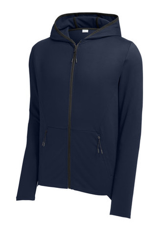 Sport-Tek® Circuit Hooded Full-Zip in navy product image only 
