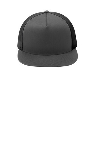 Sport-Tek® YP Classics ® 5-Panel Classic Trucker Mesh Back Cap full front