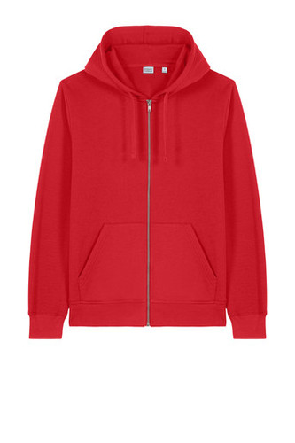 Item only in red Stanley/Stella Unisex Mixer Full-Zip Hooded Sweatshirt