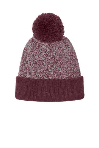 Sport-Tek® Halftime Heather Pom Beanie front