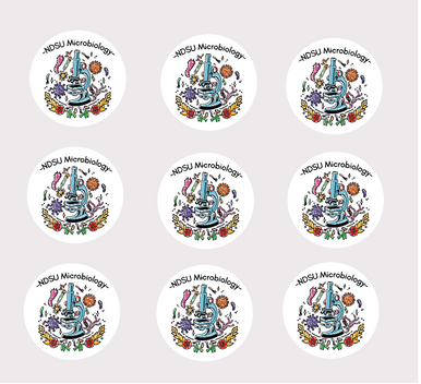 NDSU Microbiology | Custom 3" Sticker Sheet