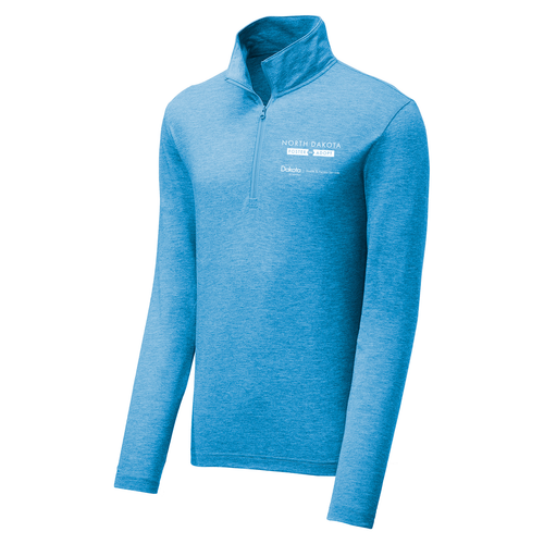 ND Foster and Adopt Tri-Blend 1/4 Zip Pond Blue Heather