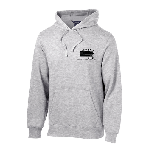 Kratz Family Outdoors Tall Hoodie Athletic Heather Front