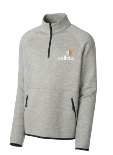 Sollera 1/4-Zip Sweatshirt Athletic Heather with White Image