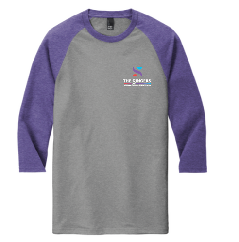 The Singers 3/4-Sleeve Raglan Tee Purple Frost/Grey Frost