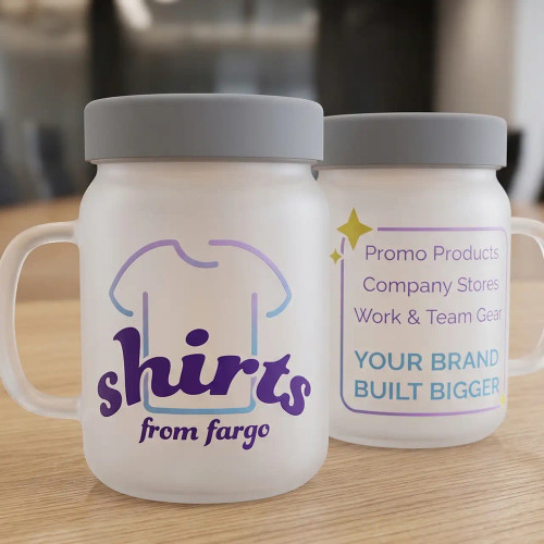 UV DTF Stickers Applied to Frost Glass Mug