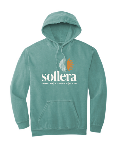 Sollera Comfort Colors Hooded Sweatshirt Seafoam