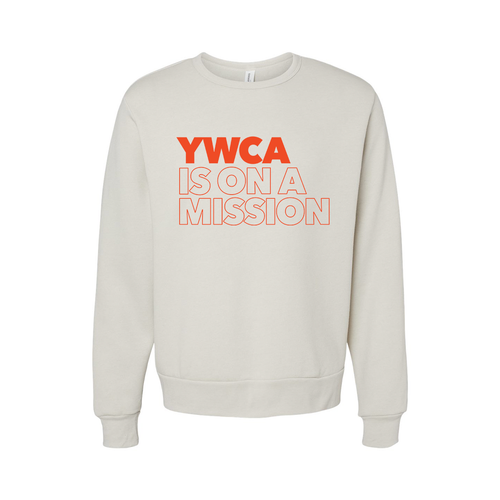 YWCA Mission Crewneck Sweatshirt Heather Dust