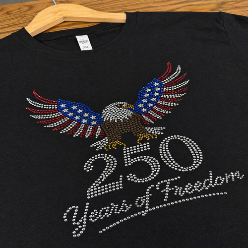 USA Eagle 250th Anniversary Rhinestone T-shirts
