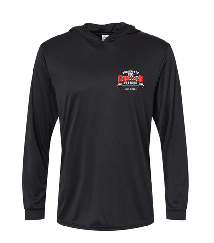 Redeemed Fitness Performance Hooded Long Sleeve T-Shirt Black