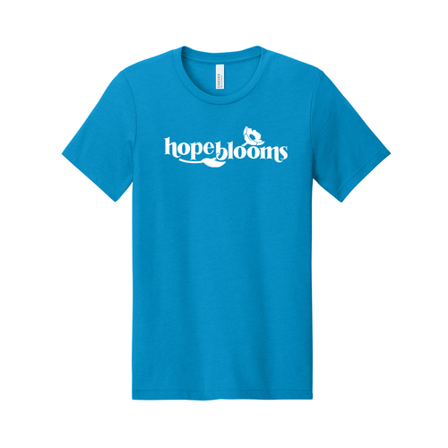 Hope Blooms CVC Logo Tee Neon Blue