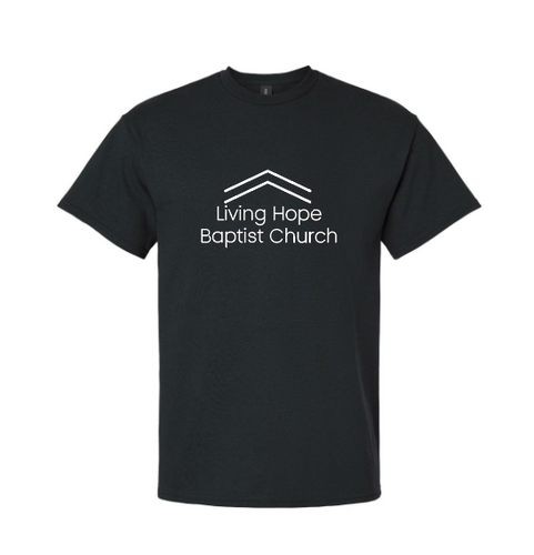 Living Hope Baptist Church Adult T-Shirt Front of Shirt