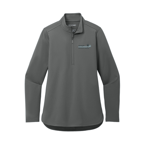 Red River Children's Advocacy Center Ladies 1/4 Zip Smoke Grey