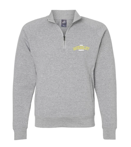 McKinley Elementary 1/4-Zip Embroidered Sweatshirt Grey Triblend