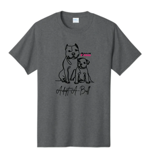 Perfectly Adopt-A-Bull by 4 Luv of Dogs Charcoal Heather