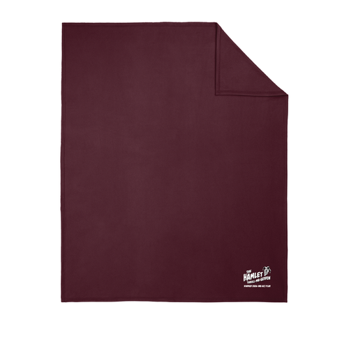 Kindred High School One Act Hamlet Embroidered Core Fleece Blanket Maroon