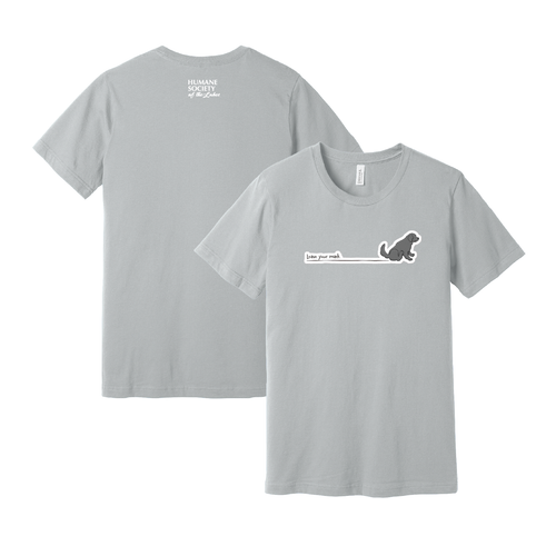Humane Society of the Lakes Leave Your Mark Dog Tee Solid Athletic Grey