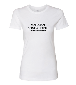 Mahajan Spine & Joint Women's Next Level Cotton Tee White