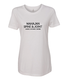 Mahajan Spine & Joint Women's Next Level Tee White