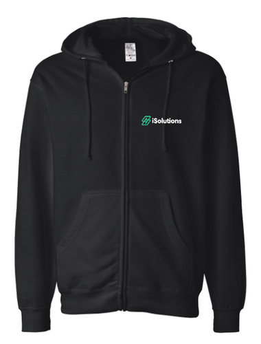 iSolutions Full-Zip Hooded Sweatshirt Black