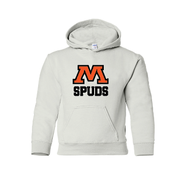 Moorhead SPUDS Youth Hooded Sweatshirt White
