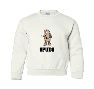 Spuddy Youth Crewneck White