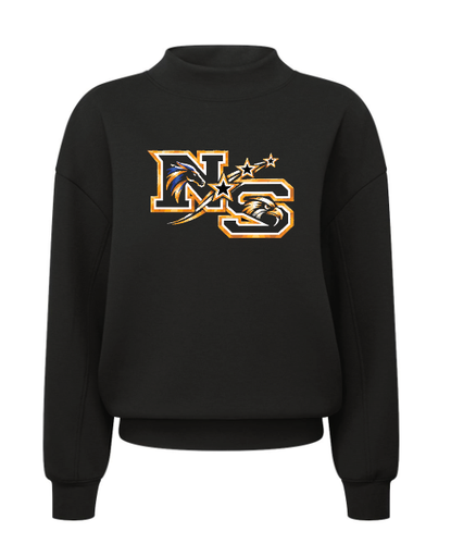 North Stars Mock Neck Sweatshirt Black