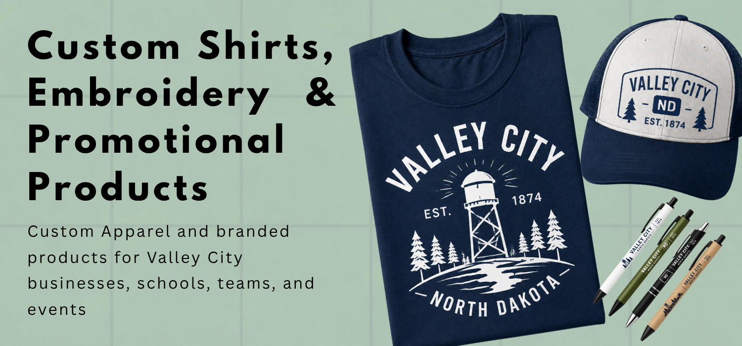Custom shirts, embroidery and promotional products for Grand Forks