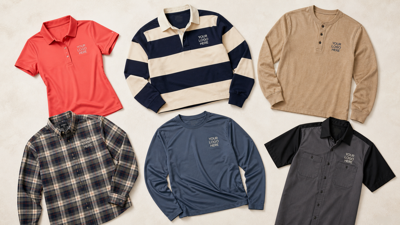 Custom embroidered women&rsquo;s polos, rugby shirts, henleys, flannel shirts, performance shirts, and mechanic work shirts