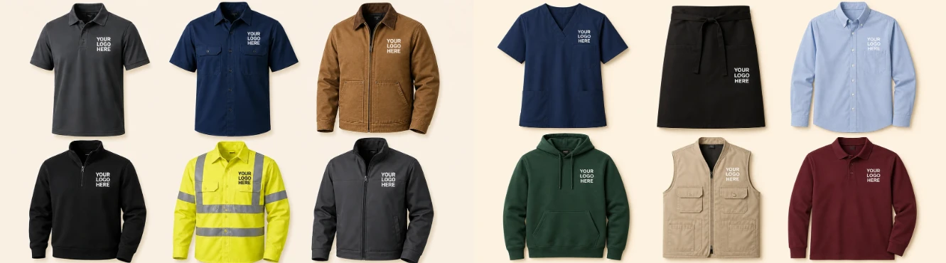 Custom printed workwear, jackets, safety apparel, and corporate uniforms