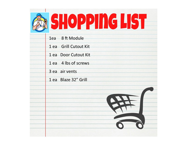 bbq island shopping list