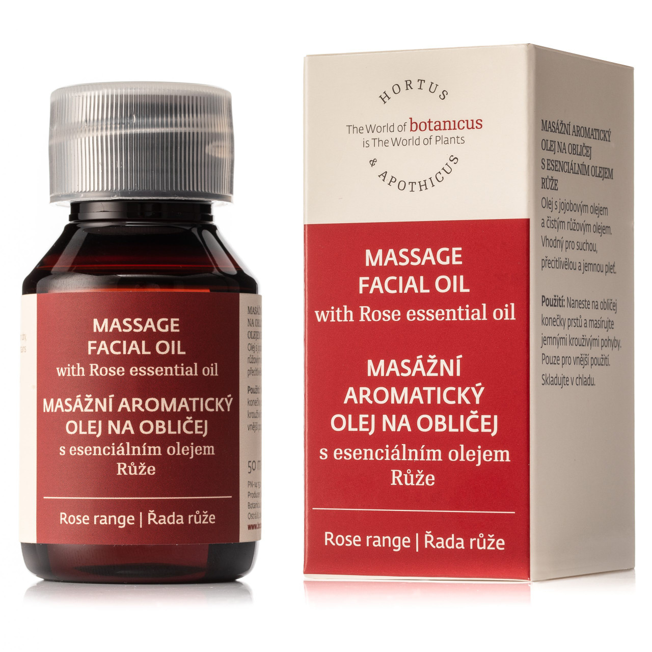 Facial Massage Oil with Rose Essential Oil
