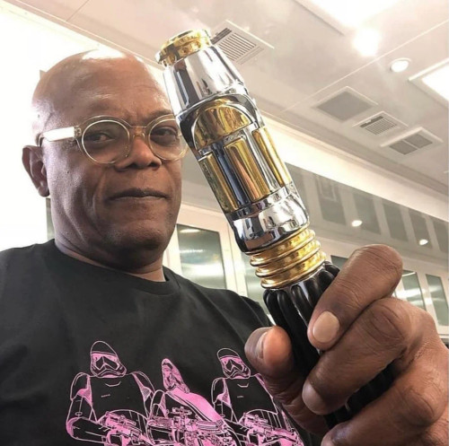 The MW3 BMF Saber  - Mace Windu Inspired saber with "BMF" piece