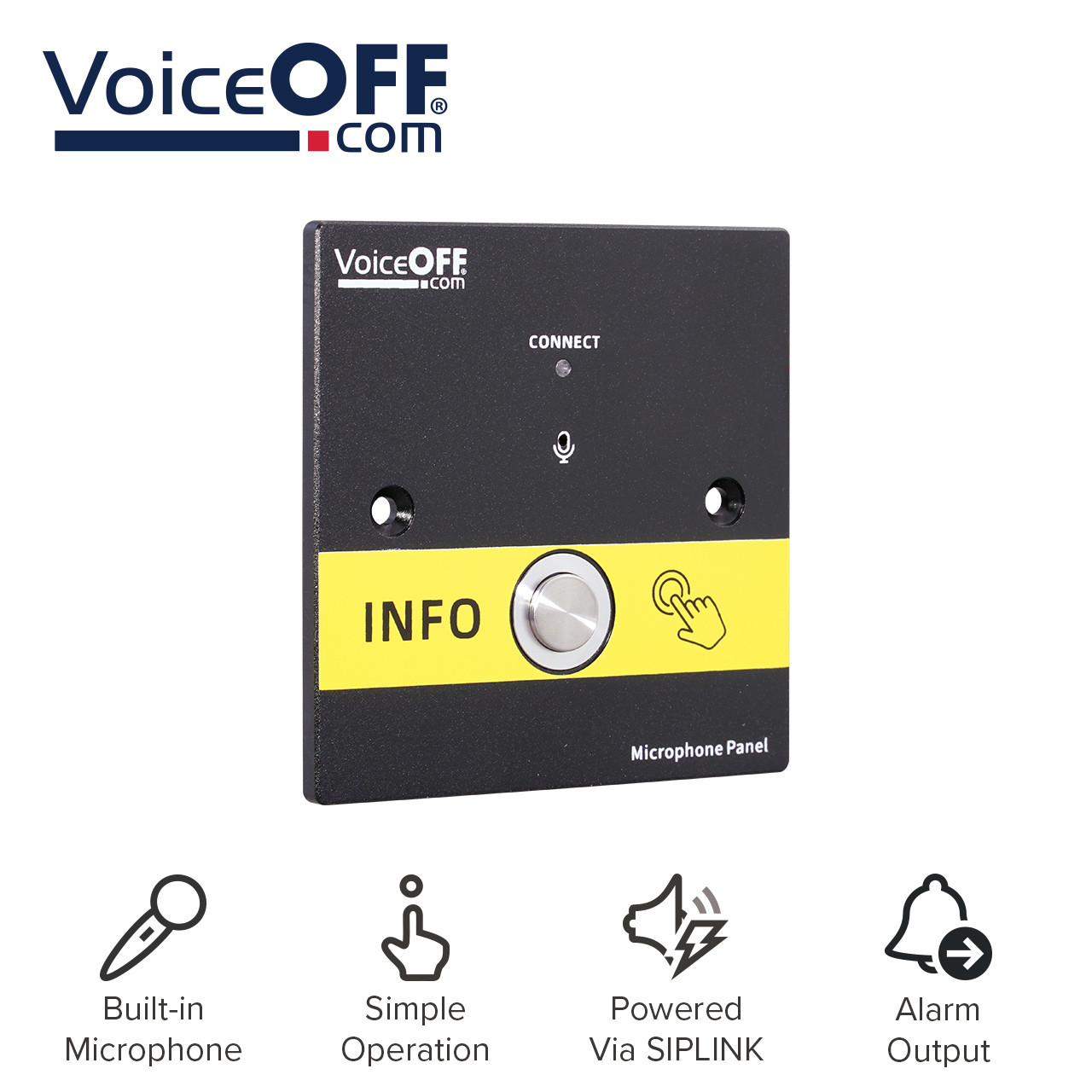 VoiceOFF Analog Microphone with Call Button - System Q Ltd