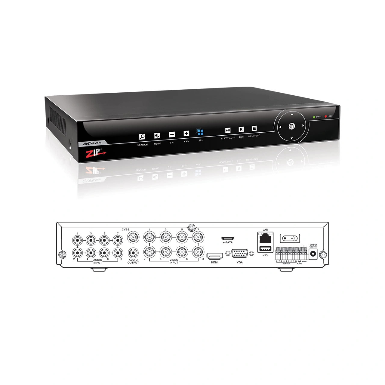 ZIP SMART 4, 8 & 16CH 5MP XVR - System Q Ltd